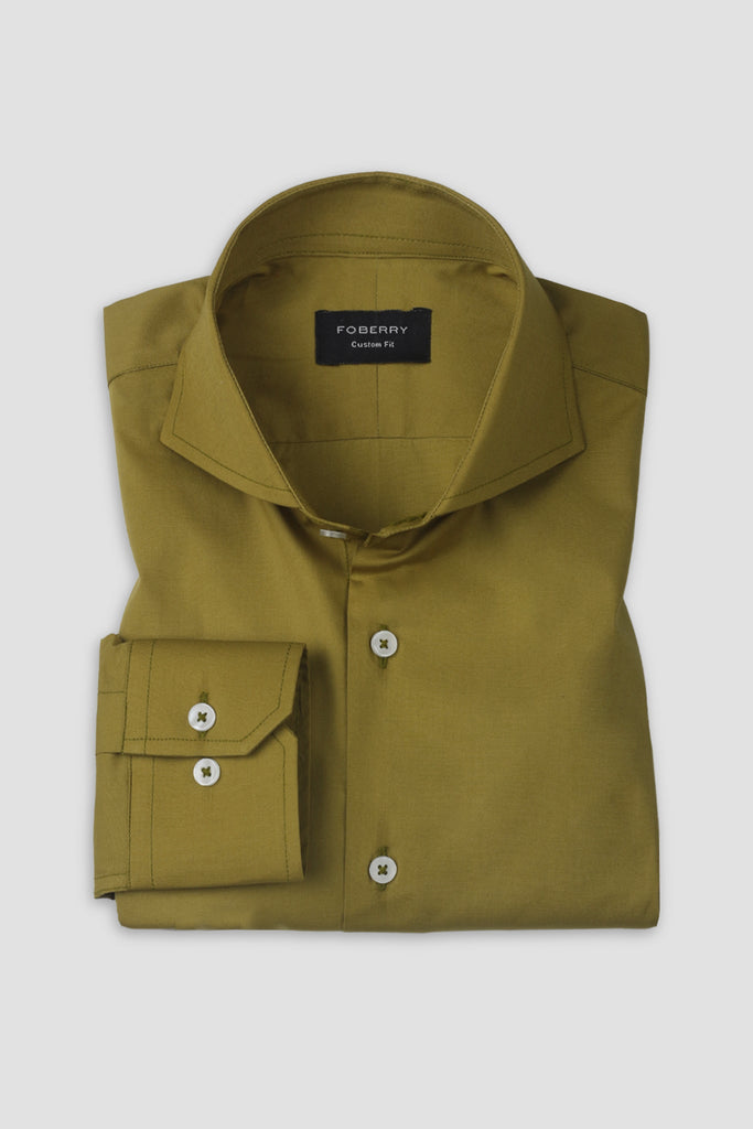 Mustard Olive Performance Stretch Shirt