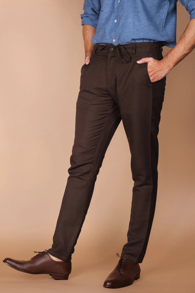 Chocolate Brown Linen Trouser Foberry