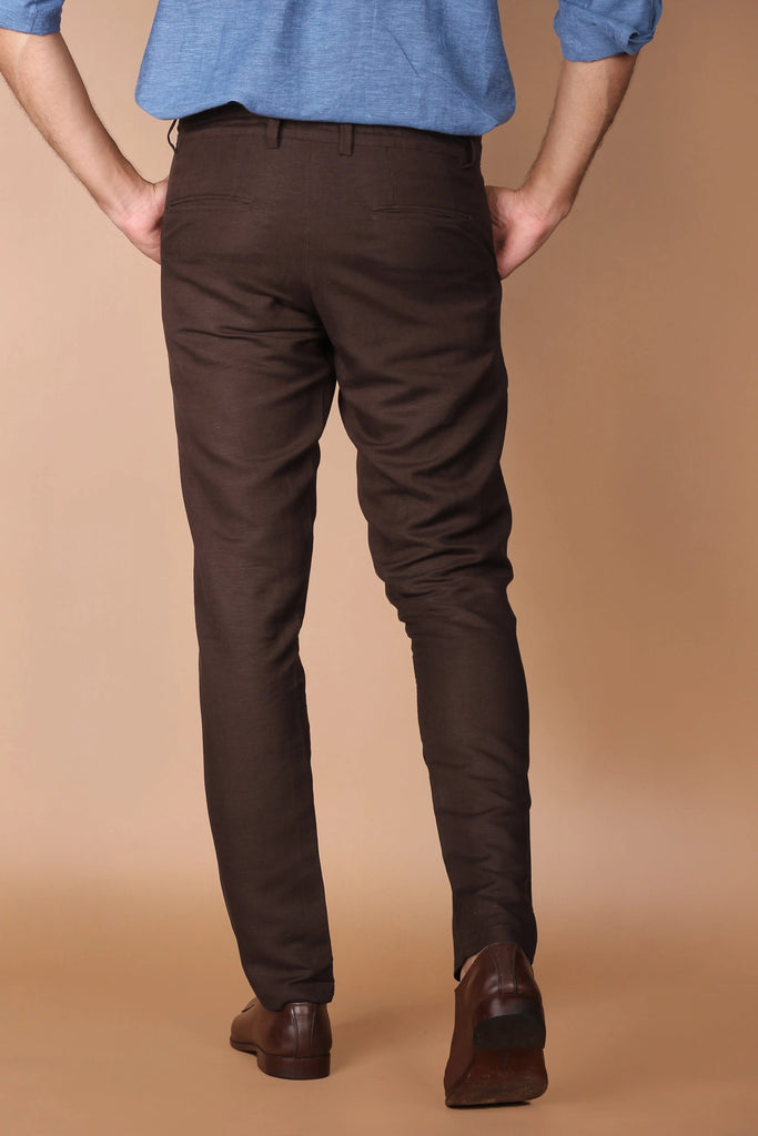 Chocolate Brown Linen Trouser Foberry