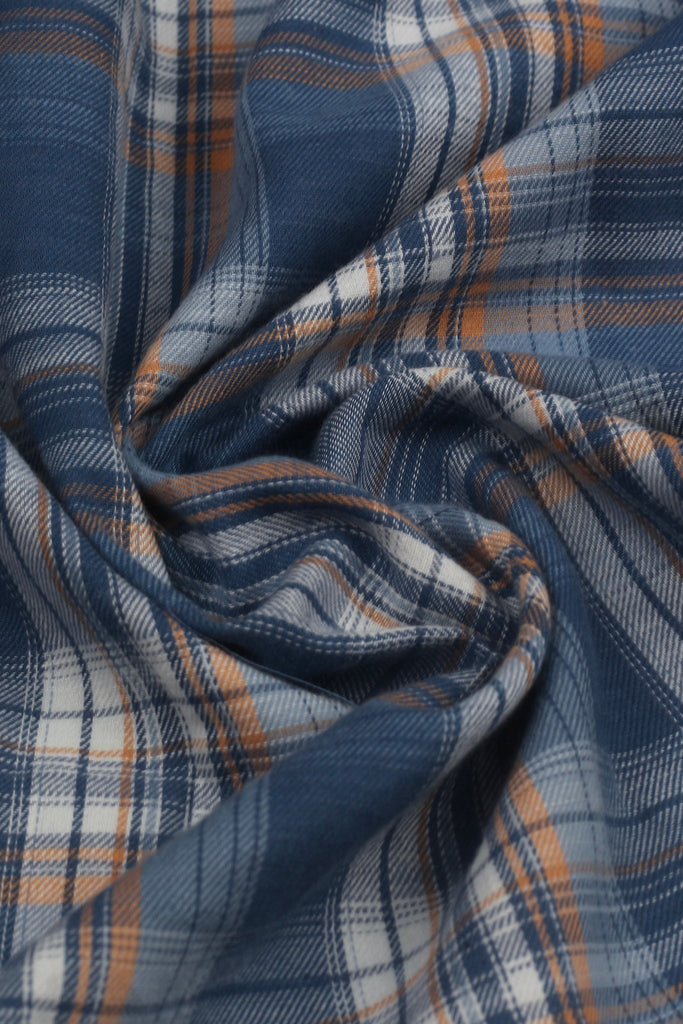 Tonal Blue Flannel Shirt