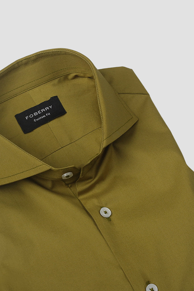 Mustard Olive Performance Stretch Shirt