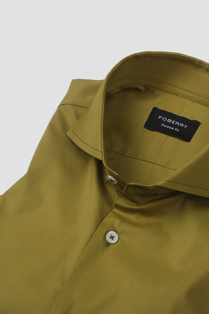 Mustard Olive Performance Stretch Shirt