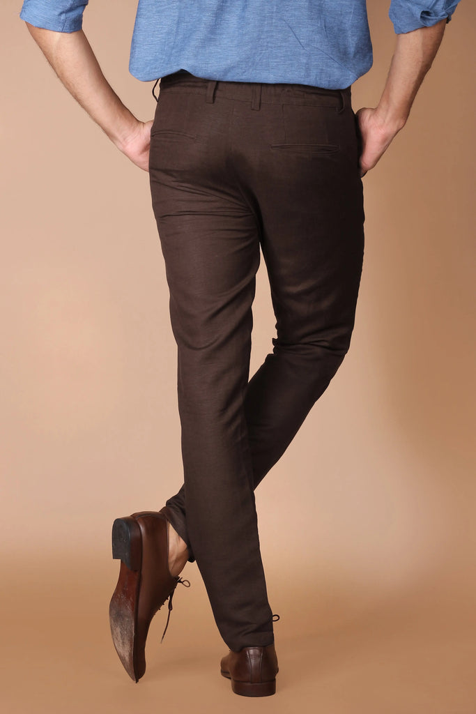 Chocolate Brown Linen Trouser Foberry