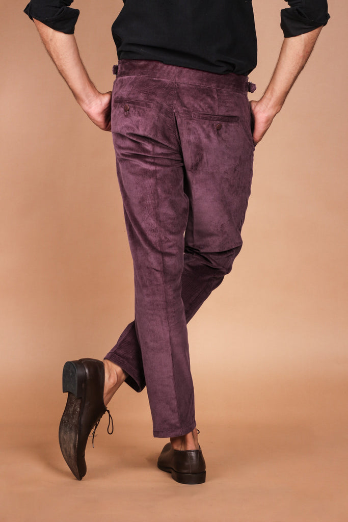 Muave Wide Wale Corduroy Trousers