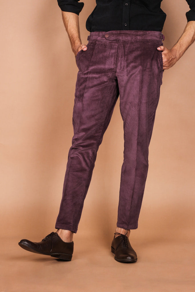 Muave Wide Wale Corduroy Trousers