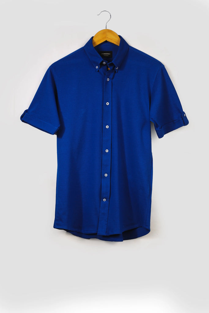 Navy Blue Pique Shirt Foberry