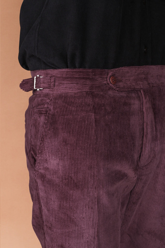 Muave Wide Wale Corduroy Trousers