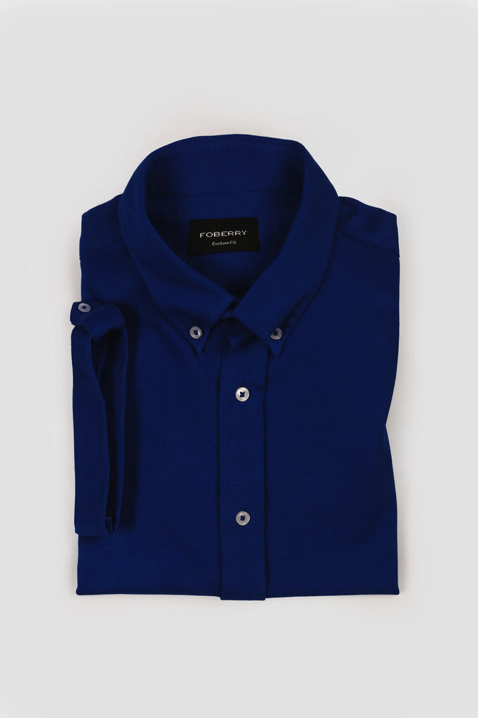 Navy Blue Pique Shirt Foberry