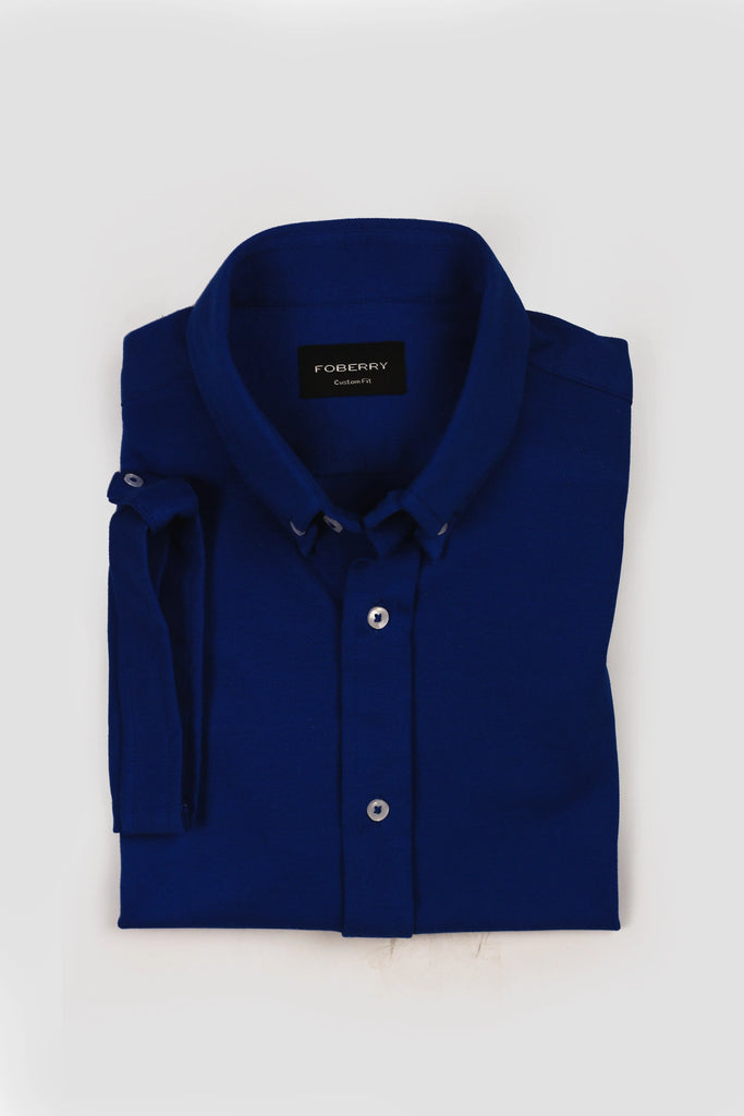 Navy Blue Pique Shirt Foberry