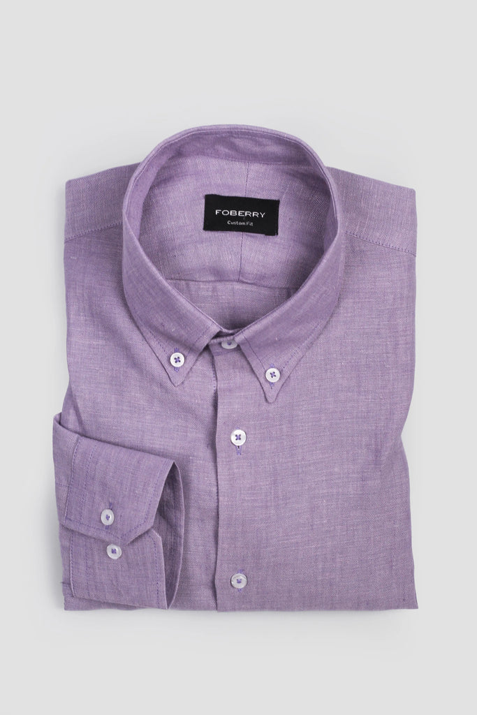 Soft Mauve Linen Shirt Foberry