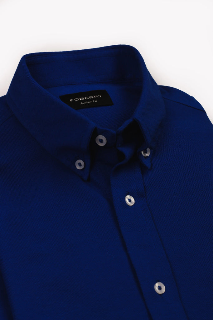 Navy Blue Pique Shirt Foberry