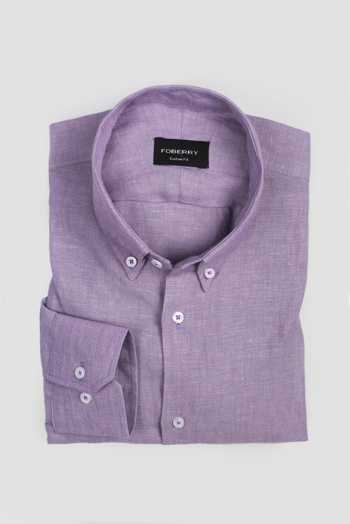 Soft Mauve Linen Shirt Foberry