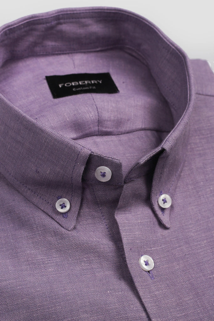 Soft Mauve Linen Shirt Foberry