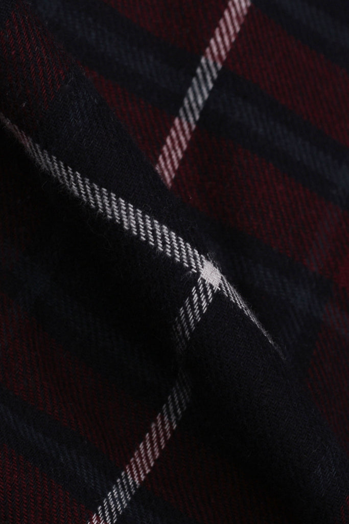 Maroon Blue Tartan Winter Flannel Shirt