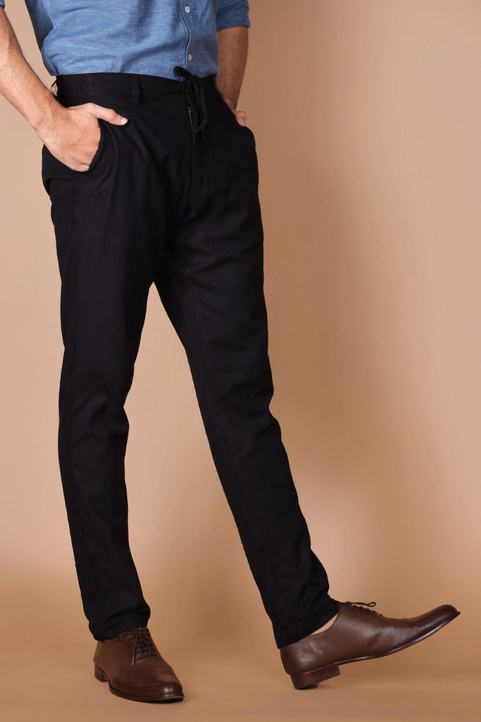 Deep Blue Linen Trouser Foberry