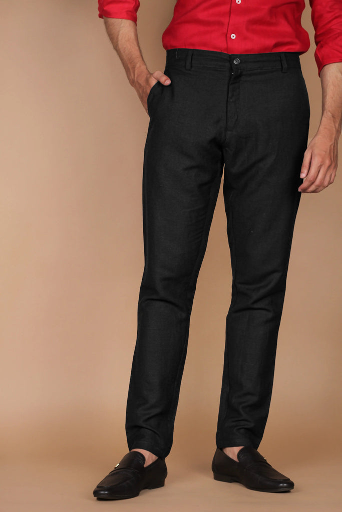 Charcoal Grey Linen Trouser Foberry