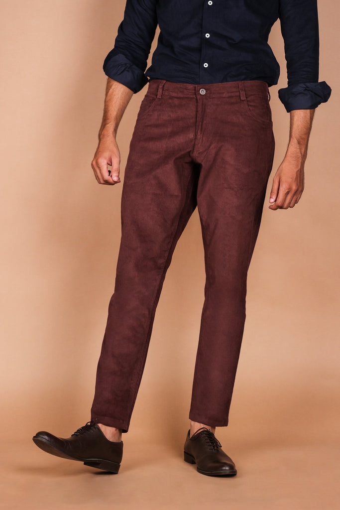 Coffee Brown Five Pocket Corduroy Trouser