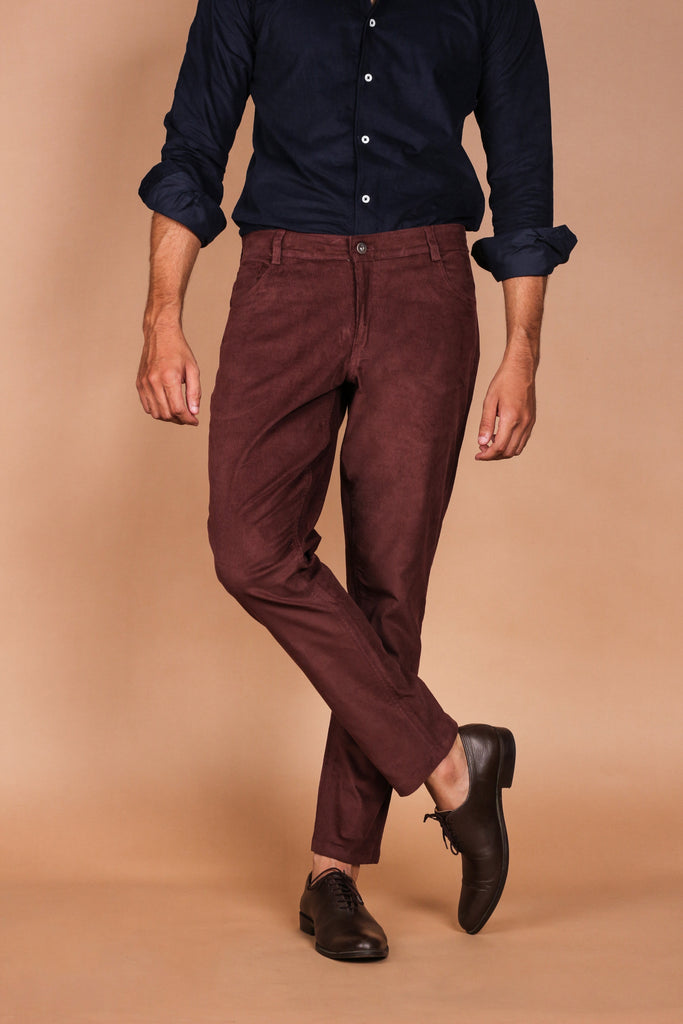 Coffee Brown Five Pocket Corduroy Trouser