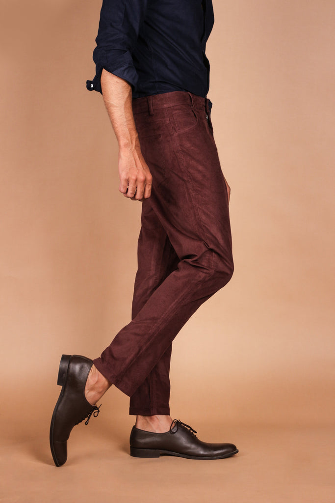 Coffee Brown Five Pocket Corduroy Trouser