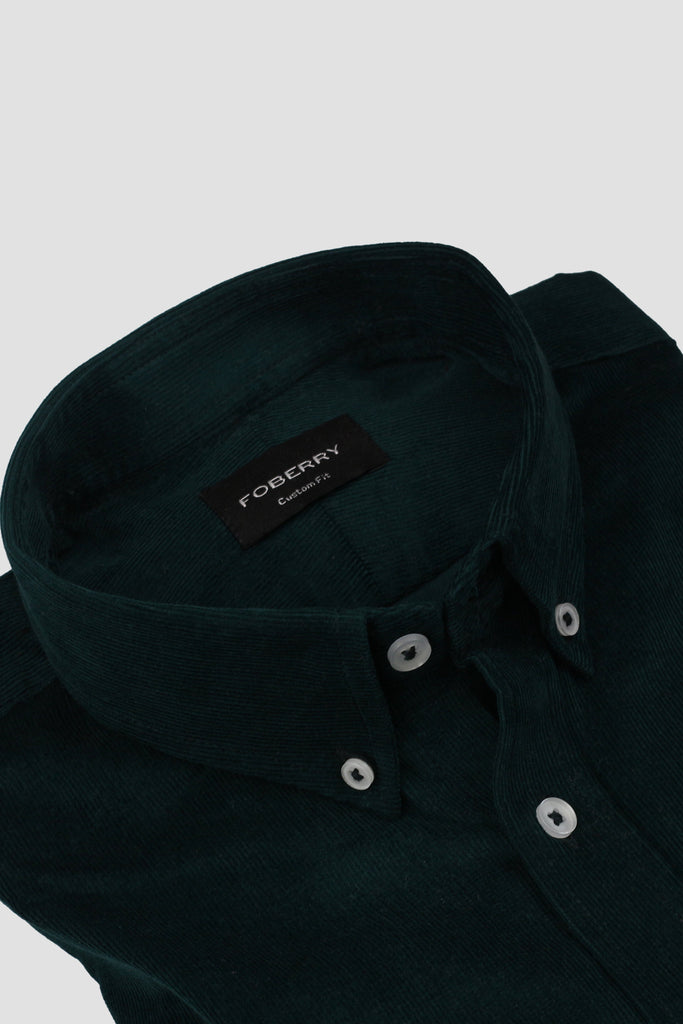 Bottle Green Corduroy Shirt