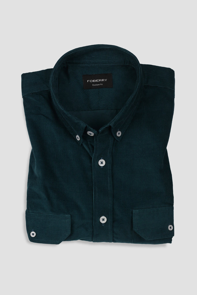 Zinc Green Corduroy Shirt