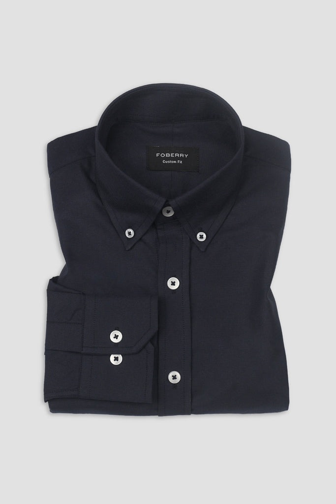 Crisp Midnight Blue Oxford Shirt