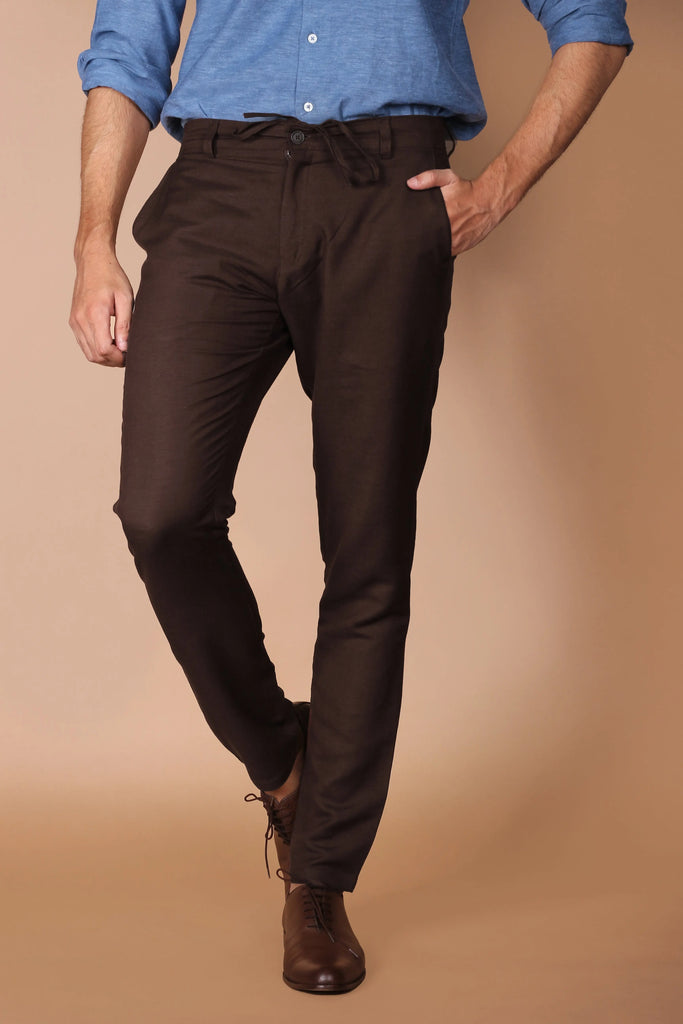 Chocolate Brown Linen Trouser Foberry