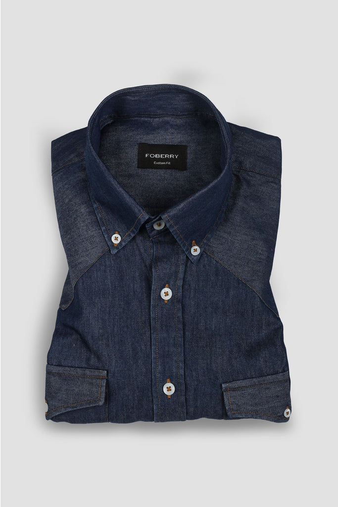 Denim Rinse Wash - Western Yoke Shirt