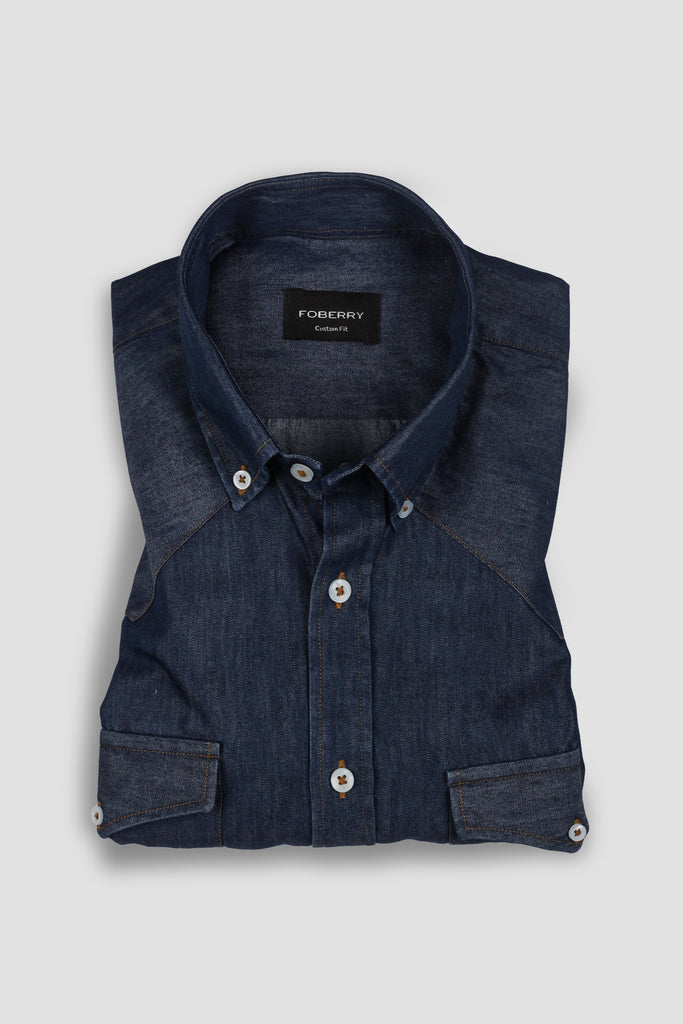 Denim Rinse Wash - Western Yoke Shirt