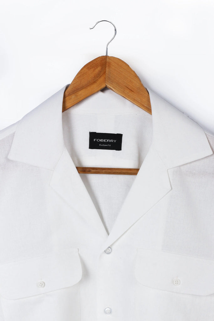 White Linen - Safari Shirt Foberry