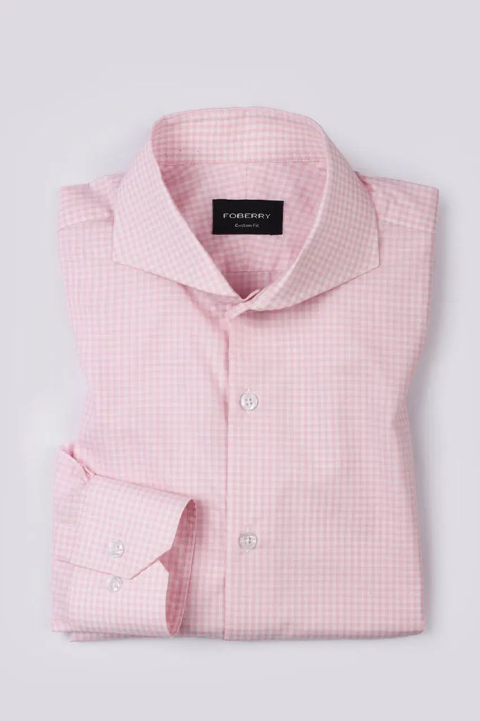 Soft Pink Gingham Shirt Foberry