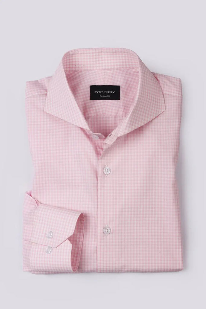 Soft Pink Gingham Shirt Foberry