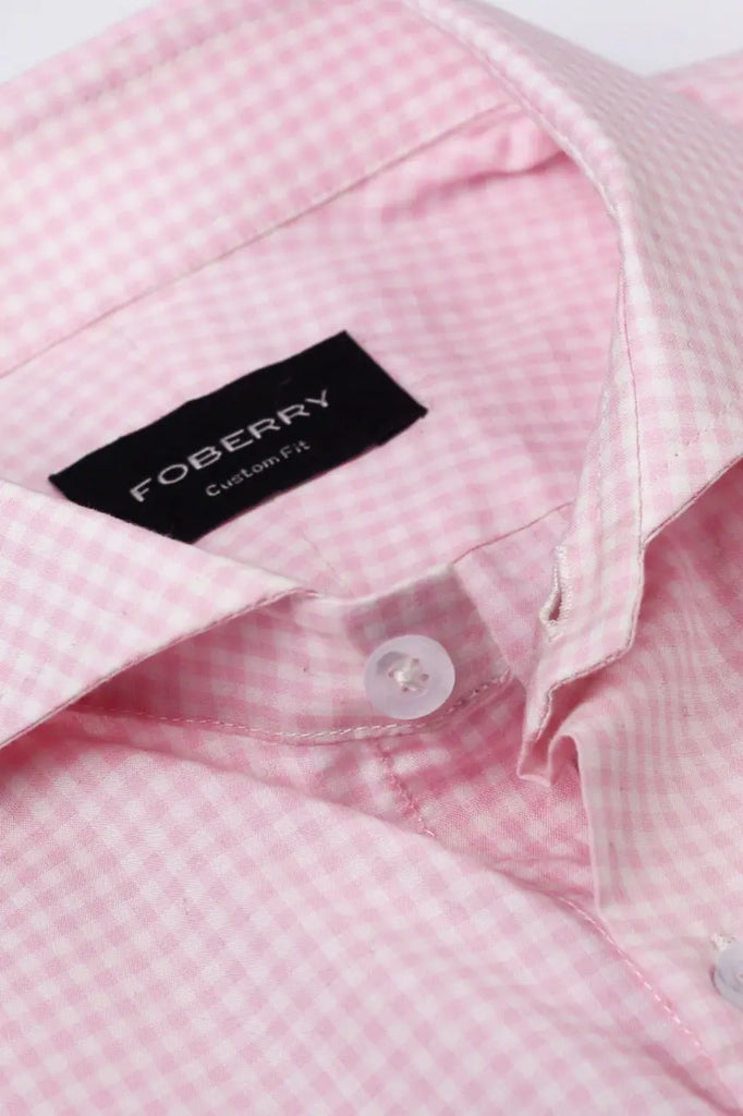 Soft Pink Gingham Shirt Foberry