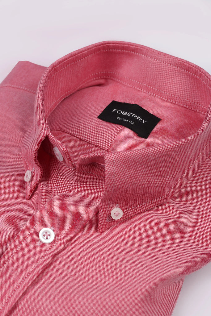 Crisp Faded Red Oxford Shirt Foberry