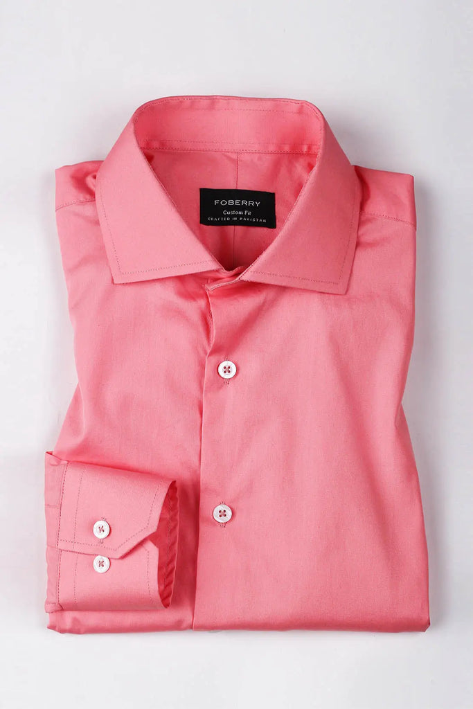 Salmon Poplin Shirt Foberry