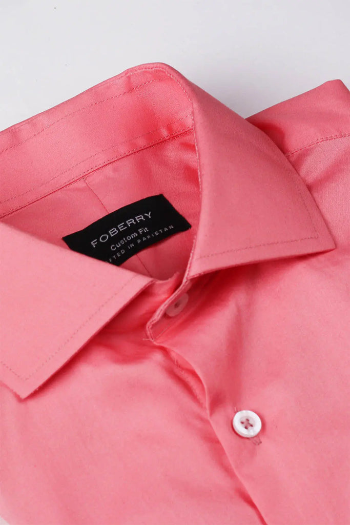 Salmon Poplin Shirt Foberry