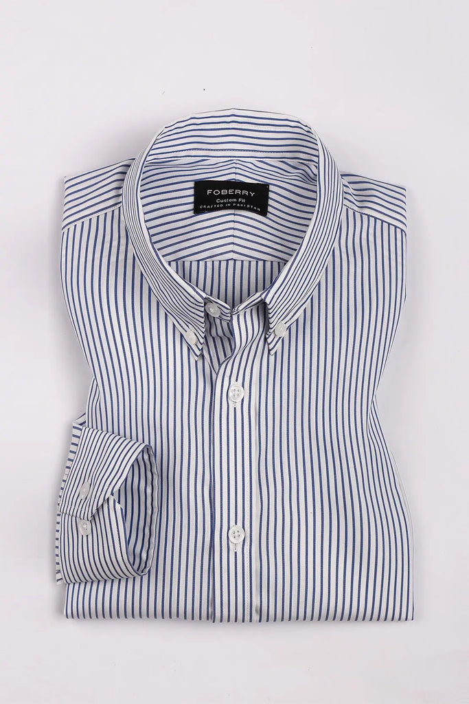 Blue Pencil Striped Shirt Foberry