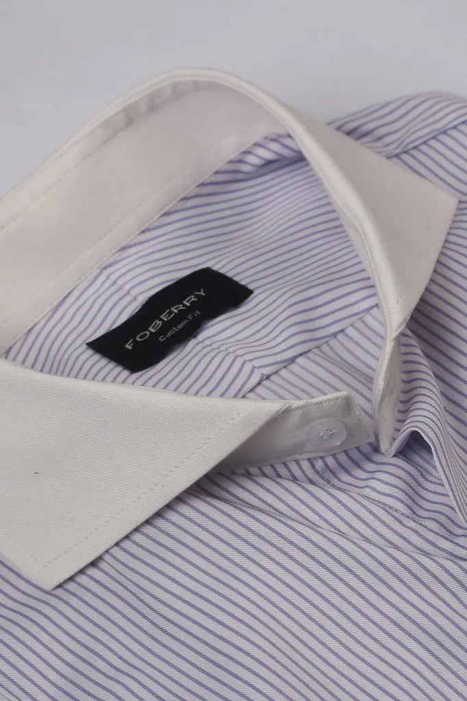 Lavender Pencil Striped Shirt Foberry