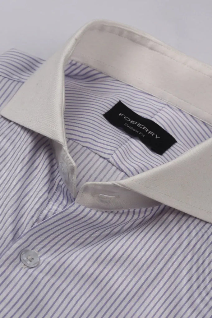 Lavender Pencil Striped Shirt Foberry