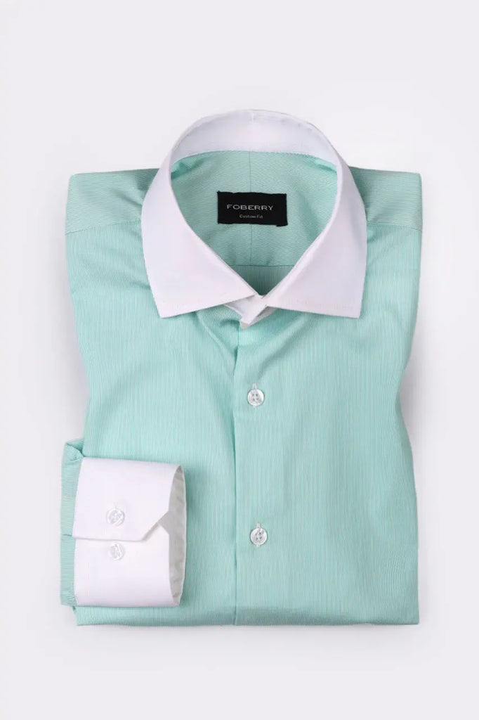 Pastel Green Pinstripe Shirt Foberry