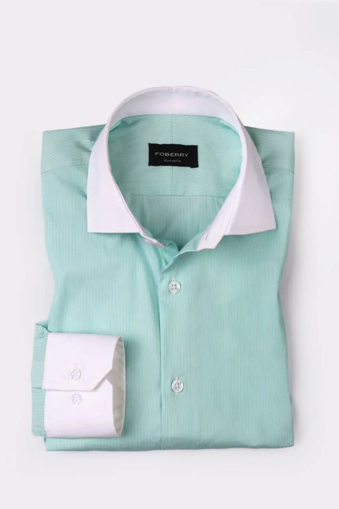 Pastel Green Pinstripe Shirt Foberry