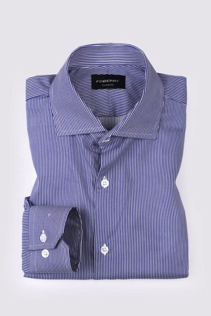 Ink Blue Pinstripe Shirt Foberry