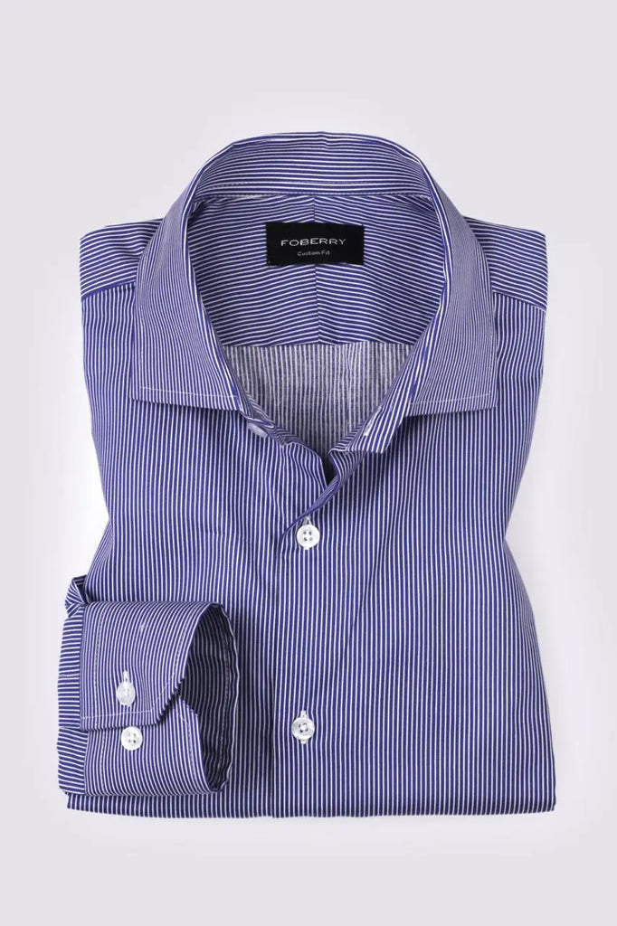 Ink Blue Pinstripe Shirt Foberry