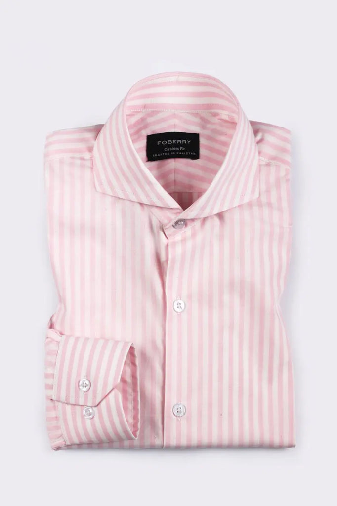 Fresh Bold Pink Stripes Shirt Foberry