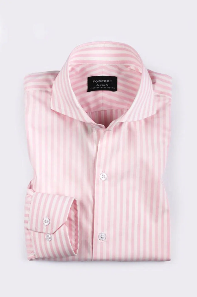 Fresh Bold Pink Stripes Shirt Foberry