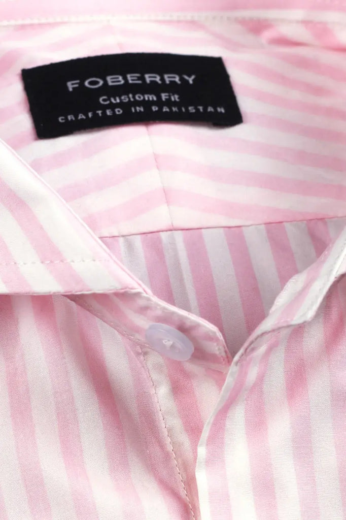 Fresh Bold Pink Stripes Shirt Foberry