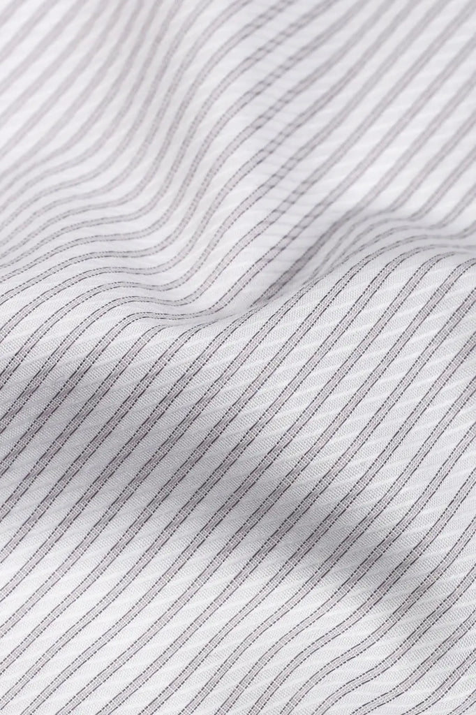 Grey Striped - Easy Care Shirt Foberry