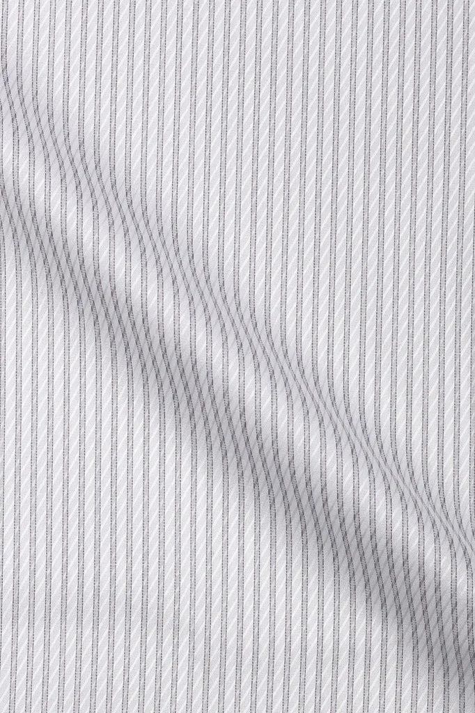 Grey Striped - Easy Care Shirt Foberry