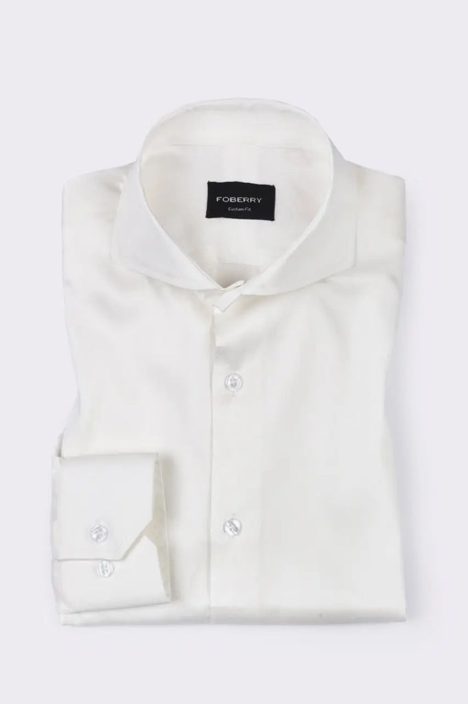 Pearl White Twill Shirt Foberry