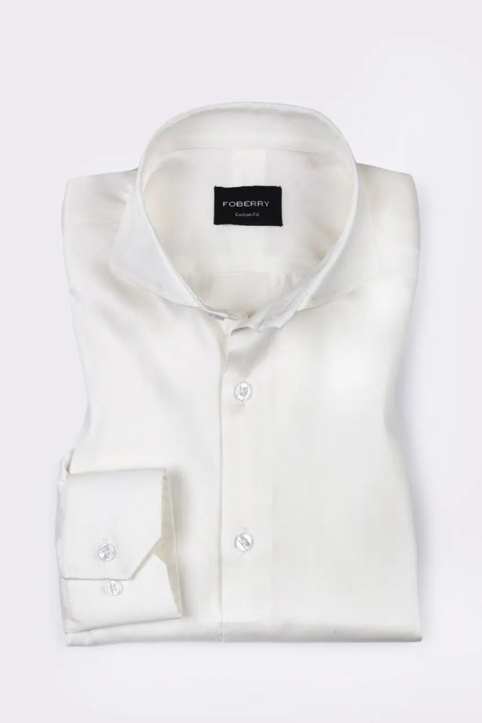 Pearl White Twill Shirt Foberry